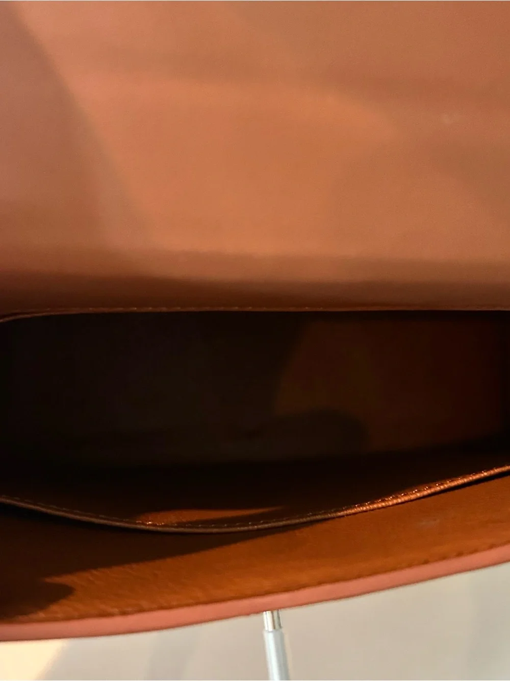 25cm Caramel Brown Swift Leather Top-Handle Satchel